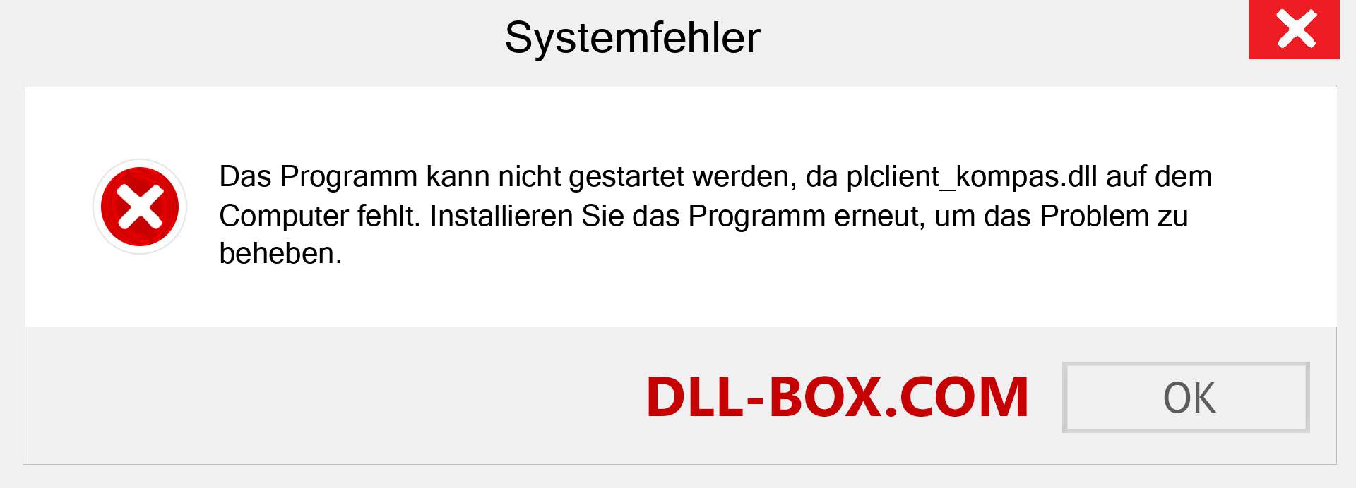 plclient_kompas.dll-Datei fehlt?. Download für Windows 7, 8, 10 - Fix plclient_kompas dll Missing Error unter Windows, Fotos, Bildern